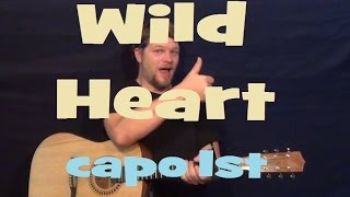 Wild Heart The Vamps Easy Guitar Lesson How to Play Tutorial Capo 1st Fret [upl. by Nottus240]