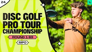 2024 Disc Golf Pro Tour Championship  MPO R1B9  Buhr Wysocki Anttila Heimburg  JomezPro [upl. by Feinberg]