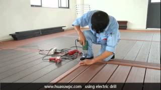 huasu wpc composite decking install [upl. by Peder171]