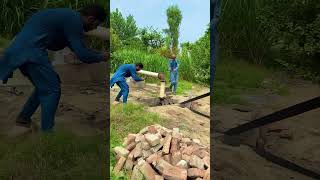 Tube well water extraction with tractor tire Balt shortsfeed shorts shortsviral tubewell [upl. by Hbahsur]