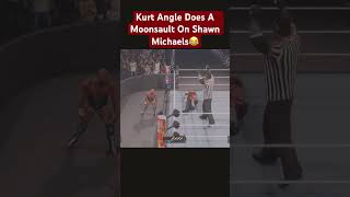 Kurt Angle Does A Moonsault On Shawn Michaels😂 wwe2k24 kurtangle shorts [upl. by Neelat]