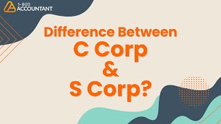 Difference Between a C Corp and an S Corp [upl. by Rosella]