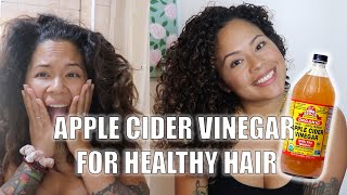 HOW amp WHY ACV RINSE TUTORIAL  BEFORE amp AFTER APPLE CIDER VINEGAR RINSE  CLARIFY SCALP  HAIR [upl. by Corinna]