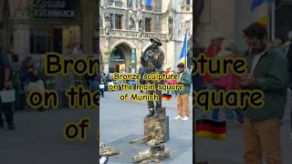 Bronze sculpture on the main square of Munich 🇩🇪 Marienplatz Germany [upl. by Ahsaenat]