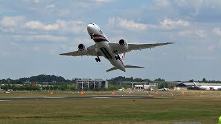 🇧🇩 Biman Bangladesh Airlines Boeing 7878 Full Display Farnborough Airshow [upl. by Flo]