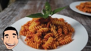 Pasta with Pancetta  Pasta with Italian Bacon and Tomato Basil Sauce  Italian Food Recipes [upl. by Clementis]