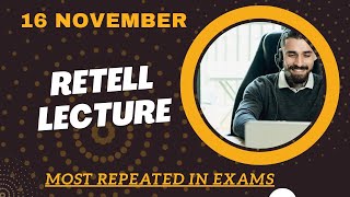 PTE Retell Lecture  November 2024  MUST PRACTICE [upl. by Annej]