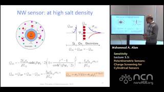 nanoHUBU Nanobiosensors L33 Sensitivity  Potentiometric Sensor  Cylindrical Sensors [upl. by Kalam822]