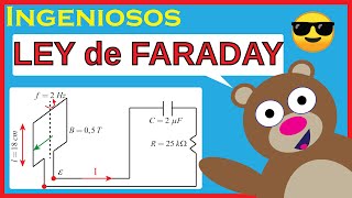 FEM inducida en una BOBINA  Ley de FARADAY  CIRCUITOS RLC [upl. by Einhpad]