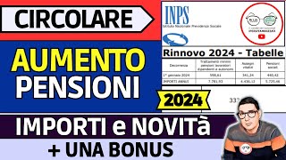 INPS⚠️ CIRCOLARE PENSIONI 2024 ➡ IMPORTI DEFINITIVI GENNAIO 📈RIVALUTAZIONI AUMENTI IRPEF FASCE TAGLI [upl. by Lenej158]