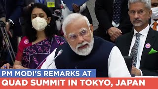 PM Modis remarks at Quad Summit in Tokyo Japan [upl. by Gracye]