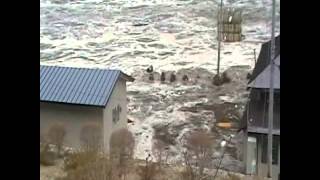 2011 Tsunami wall recorded in Nodamura Iwate Japan [upl. by Jeff]