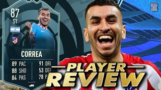 87 LA LIGA PLAYER OF THE MONTH CORREA REVIEW POTM CORREA  FIFA 22 ULTIMATE TEAM [upl. by Yrevi]