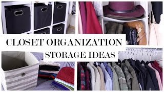 Affordable Closet Organization Ideas and Storage  My Closet Tour [upl. by Peri36]