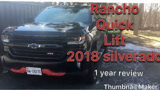 Silverado rancho quick lift 1 year review after winter [upl. by Catto]