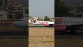 Plane Spotting from Ahmedabad SpiceJet B737Max taking off from Ahmedabad Airport SpiceJet B737max [upl. by Conchita]