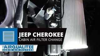 Jeep Cherokee Cabin Air Filter Replacement  2014 2015 2016 2017 2018 2019 AQ1232 [upl. by Ecaj]