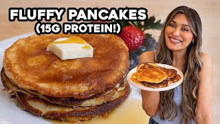 Fluffy Pancakes Just 4 Ingredients I Low Carb I Gluten Free [upl. by Agnizn]