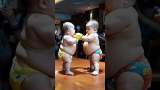 Two obese babies with great performance on stage [upl. by Manly]