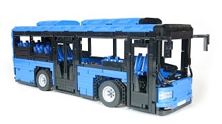 Lego Technic MOC  Motorized Bus [upl. by Ecerahs]