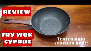 Review FRY WOK CYPRUZ  lihat dulu sebelum beli  wajan anti lengket amp murah  reviewperabot [upl. by Johiah]