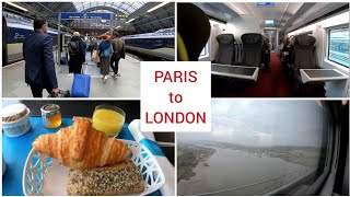 Eurostar Paris to London via underwater tunnel First Class train trip 4K [upl. by Kirkwood]