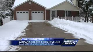 Police called on woman 73 who shovels snow into street [upl. by Aaron]