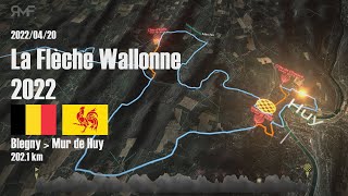 La Flèche Wallonne 2022  Route  Parcours  Animation  Profile [upl. by Oiliduab]