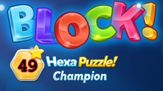 BLOCK Hexa Puzzle Champion Level 49 Premium  Lösung Solution Walkthrough [upl. by Noneek]