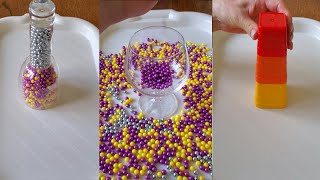 Satisfying Reverse Video ASMR Beads bells marble run and other satisfying [upl. by Anuahs]