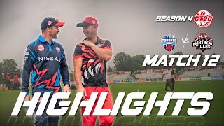 GT20 Canada Season 4  Match  12  Toronto Nationals vs Montreal Tigers  Highlights [upl. by Nidya]