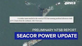 Seacor Power Crew tried to stabilize vessel as storm hit early NTSB report says [upl. by Samoht456]