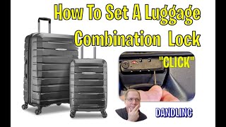 How To Set The Combination On Samsonite Luggage [upl. by Shipman819]