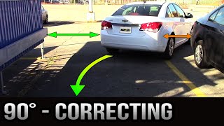 90 degrees Parking  How to Correct Yourself [upl. by Lek]