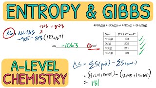 Thermodynamics Entropy and Gibbs Free Energy  Exam Question｜ALevel Chemistry AQA [upl. by Parette]