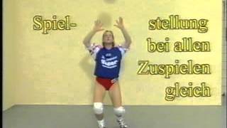 Volleyball Technik oberes Zuspiel über Kopf [upl. by Suhploda]