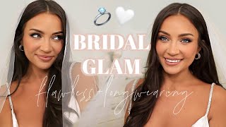 WEDDING MAKEUP TUTORIAL soft bridal glam that looks FLAWLESS amp LASTS 👰🏻💍✨ [upl. by Teemus]