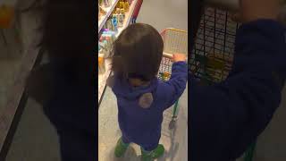 toddler doing some toiletries shopping germany bonn dm [upl. by Shipp32]