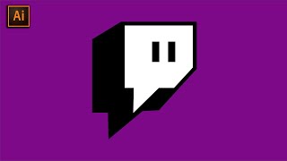 HOW TO DRAW TWITCH LOGO  ILLUSTRATOR  MPLUS [upl. by Yrehcaz396]