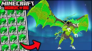 I BUILD A EMERALD DRAGON in Minecraft Hardcore Hindi [upl. by Anitnas966]