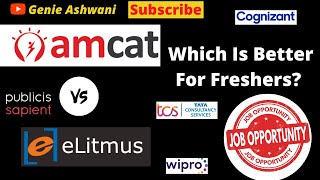 Amcat or eLitmus Which Is Better For Freshers  Amcat vs eLitmus Job Opportunity  My Experience [upl. by Ellecrad837]