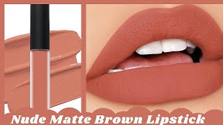 Diy Matte Liquid Lipstick 🥰  How to make Brown Lipstick at Home  Homemade lipstick  Nude lips [upl. by Ashley627]