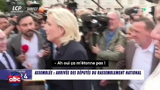 Marine Le Pen fait sa rentrée à l’Assemblée  L’ABC  10072024 [upl. by Goldin]