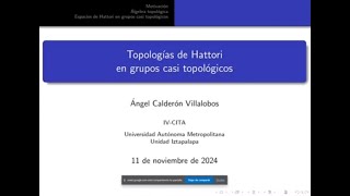 Topologías de Hotori en Grupos para topológicos [upl. by Dilan]