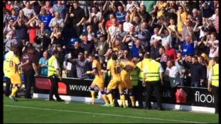 Calvin Andrew goal and full celebrations  Chesterfield v Stags  28Sep2013 [upl. by Dorahs]