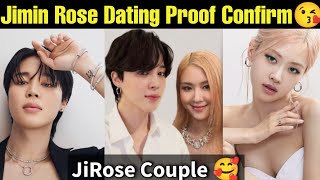 Finally Jimin Rose Couple Confirm 😘 Jimin Rose Dating Proof 😍 BTS Jimin Blackpink Rose Relationship [upl. by Tacklind]