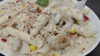 White Sauce Chicken Pasta Recipe  Creamy amp Cheesy White Sauce Pasta  क्रीमी वाइट सॉस पास्ता [upl. by Kristi559]