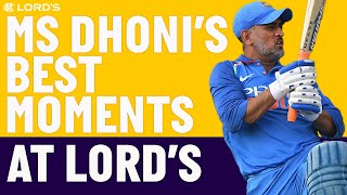 The Best of MS Dhoni at Lords  England v India  Lords [upl. by Naelcm]