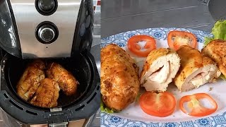 COMO É FÁCIL FAZER PEITO DE FRANGO ASSADO E RECHEADO AIRFRYER SUCULENTO [upl. by Dev]