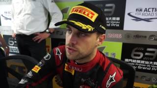 FIA GT World Cup  Winner Laurens Vanthoor interview [upl. by Lipkin]